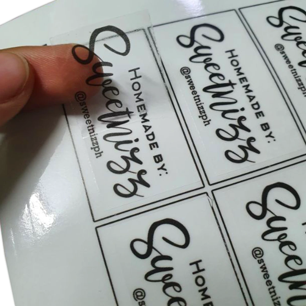 Clear sticker clearance labels