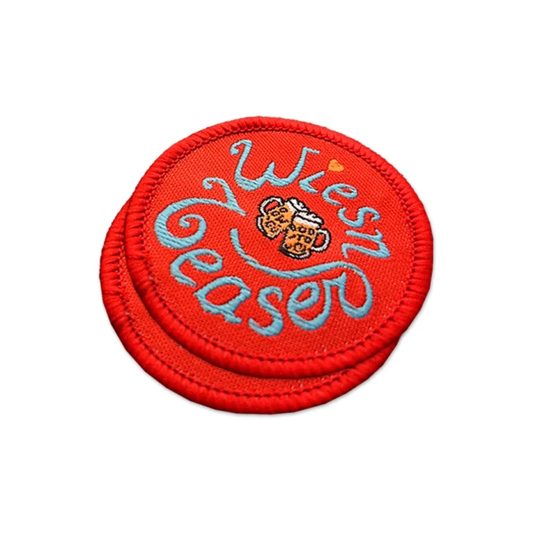 Custom Logo & Tag Line Faux Leather Iron On Patch (Personalized