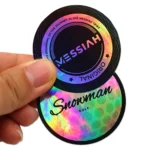 custom metallic stickers with logo
