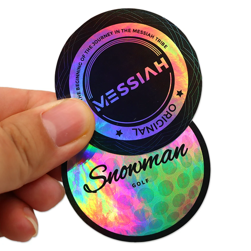 custom metallic stickers with logo