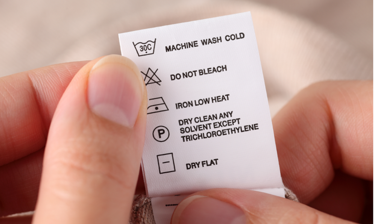 Washing, Cleaning, And Stain Removal Instructions On Labels