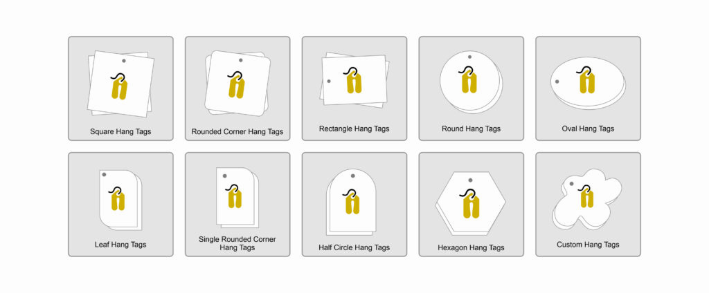 price tags with strings Styles & Shapes 